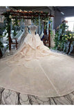 Ball Gown Wedding Dresses Scoop Top Quality Appliques P8MSJP7R