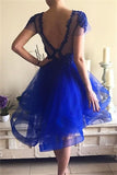 2024 Scoop A Line Open Back Homecoming Dresses P5HS8XQR