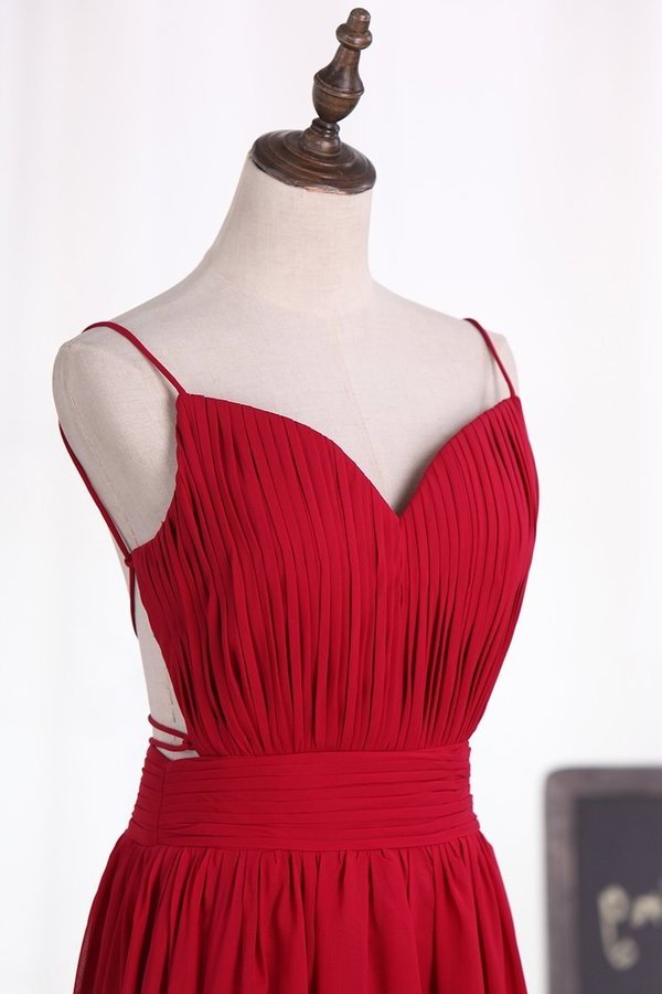 2024 Sexy Open Back Spaghetti Straps Prom Dresses Chiffon With PEQ5X5KT