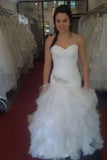 2024 Mermaid Wedding Dresses Sweetheart Tulle With Beading & P3DM6JM6