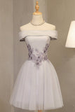 2024 Tulle Boat Neck Homecoming Dresses A Line PE5N5XFF