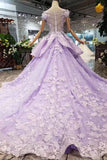 2024 Prom Dresses Short Sleeves Lace PFCMSCKN