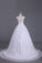2024 Sexy Wedding Dresses Open Back V Neck A Line Tulle With Applique PSE5S2SN