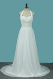 2024 A Line Chiffon Wedding Dresses With Beading & Sequince Court PPXQXDDY