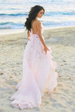 Halter Backless Chiffon Beach Wedding Dresses With Appliques STKPR1EZ5X1