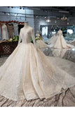 Ball Gown Wedding Dresses Scoop Top Quality Tulle Beading PRSR9PC7