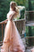Blush Pink Beaded Two Pieces Fashion Sexy Party Dress Custom Made Prom Dresses