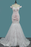 2024 Mermaid Lace Off The Shoulder Wedding Dresses With Applique P25R468S
