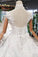 New Arrival Wedding Dresses Cap Sleeves High Neck Ball Gown With Appliques