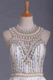 2024 New Arrival Scoop Beaded Bodice Homecoming Dresses A Line PCS564ZT