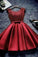 2022 Homecoming Dresses Bridesmaid Dresses A Line Scoop Lace Bodice Satin PERCRE7M
