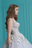 2024 Ball Gown Spaghetti Straps Quinceanera Dresses With Handmade PQT31XXF