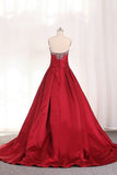 2024 A Line Sweetheart Evening Gown With Beads And Ruffles PX43A7CJ