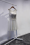 2024 New Arrival Scoop Tulle & Lace Homecoming Dresses With Sash P9X1PF7F