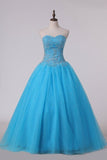 2024 Ball Gown Sweetheart Quinceanera Dresses With Beading P35B7FJ4