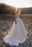 Sexy Lace Appliques High Neck Country Wedding Dresses, Beach Bridal Dresses STK15528