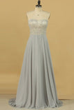 2024 A Line Sweetheart Chiffon With Beading Prom PNGGFLXT