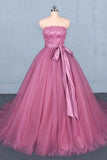 Princess Ball Gown Strapless Wedding Dresses with Lace, Quinceanera Dresses STK15295