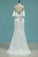 2024 Two-Piece Spaghetti Straps Stretch Satin Prom Dresses Mermaid PJAA3C14