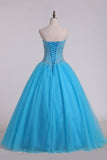 2024 Ball Gown Sweetheart Quinceanera Dresses With Beading P35B7FJ4