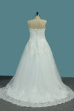 2024 Tulle A Line Sweetheart Wedding Dresses PQM69MTM