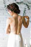 2024 Sexy Open Back Spaghetti Straps Wedding Dresses A Line PJ7FZNCY