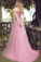 Aurora Off The Shoulder Tulle Natural Waist A-Line/Princess Sleeveless Sweep-Brush Train Bridesmaid Dresses