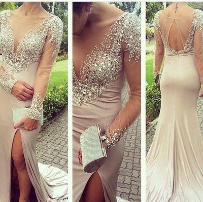 Beading Mermaid Sexy Real Made Prom Dresses Long Evening Dresses Prom Dresses On Sale