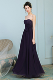Sarahi Natural Waist Floor Length Sleeveless Chiffon Sweetheart A-Line/Princess Bridesmaid Dresses