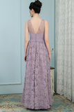 Allison Sleeveless A-Line/Princess V-Neck Floor Length Natural Waist Tulle Bridesmaid Dresses