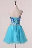 2024 Homecoming Dresses Sweetheart With Rhinestones Tulle PGSB5RKF