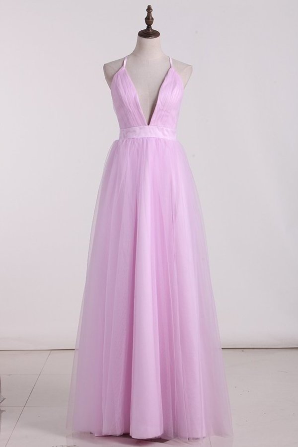 2024 Tulle Bridesmaid Dresses Spaghetti Straps With PFB3CPDH