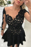 2024 Scoop Homecoming Dresses A Line With Applique And PZQ7C1HA