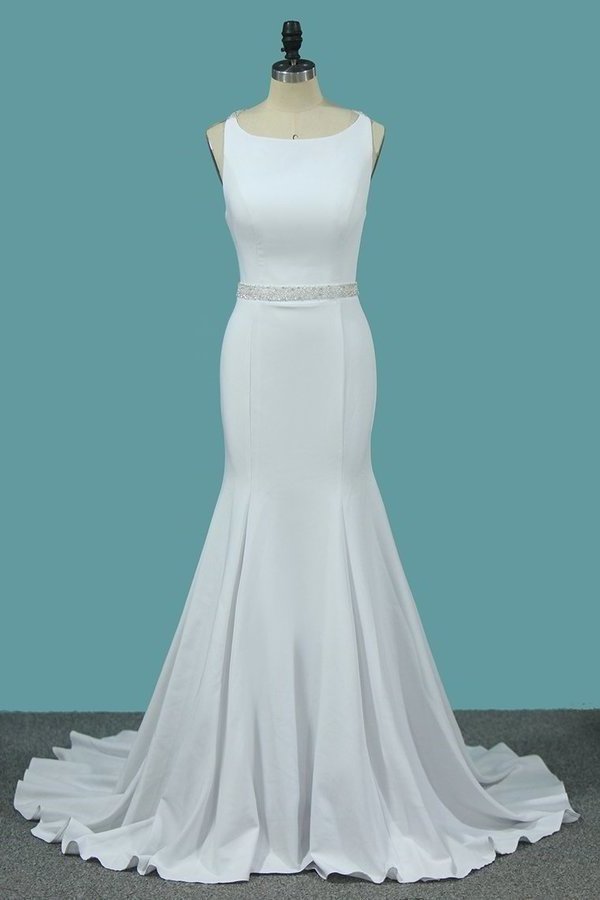 2022 Scoop Mermaid Wedding Dresses Spandex With PN89B8PE