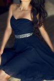 2024 Chiffon Homecoming Dresses A Line Sweetheart With Ruffles And P86SSKBT