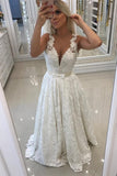 2024 Scoop Lace Prom Dresses With Beads And Sash A PGNKLFRB