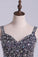 2024 Straps A Line Mini Prom Dress Beaded Bodice With Pleated PFCPP6EB
