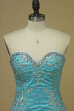 2024 Sweetheart Prom Dresses Mermaid/Trumpet With Applique And PDTBHCK9