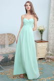 Carlee Natural Waist A-Line/Princess Chiffon V-Neck Sleeveless Floor Length Bridesmaid Dresses