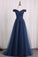 2024 Tulle A Line Off The Shoulder Prom Dresses Ruffled PPSE3X7F