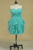 2024 A Line Ruched Bodice Homecoming Dresses Chiffon PS8RQ9GE