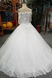 2024 Gorgeous Floor Length Lace Up Wedding Dresses With Appliques And Sequins Middle-Length PMZ9YH83