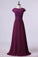 2024 Cap Sleeve Chiffon & Lace Bridesmaid Dresses A-Line PZFMS6T9