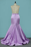2022 Sexy Mermaid/Trumpet Prom Dresses Scoop P1ZFFF12