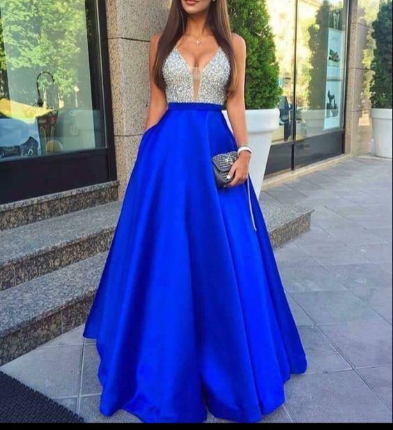 Royal Blue Prom Dress Elegant Prom Dress Long Prom
