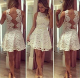 See through Lace Short A-Line Cute Sexy Cheap Dresses for Homecoming Graduation Dress
