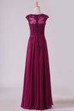 2024 Evening Dresses Scoop A-Line Chiffon With Applique And P8JNCP9H