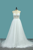 2024 Sweetheart Wedding Dresses A Line Tulle With PXAHYHG2