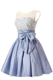 2024 Scoop With Applique And Bow Knot Taffeta A P9YH24G7