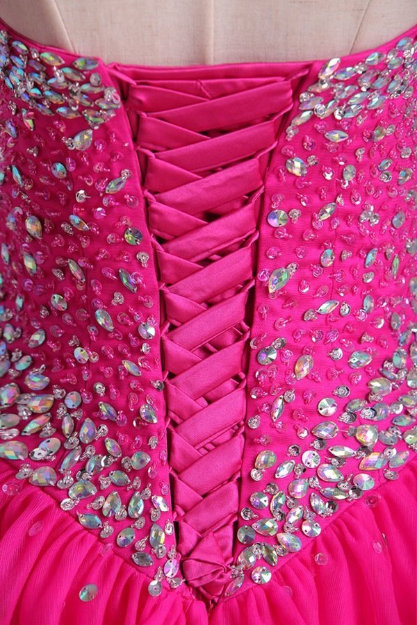 2024 Sweetheart Ball Gown Floor Length Dress Beaded Bodice Corset Tie P94YKH25